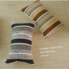 Stardust Series • Speckled Striped Cotton Linen Blend Lumbar Pillows