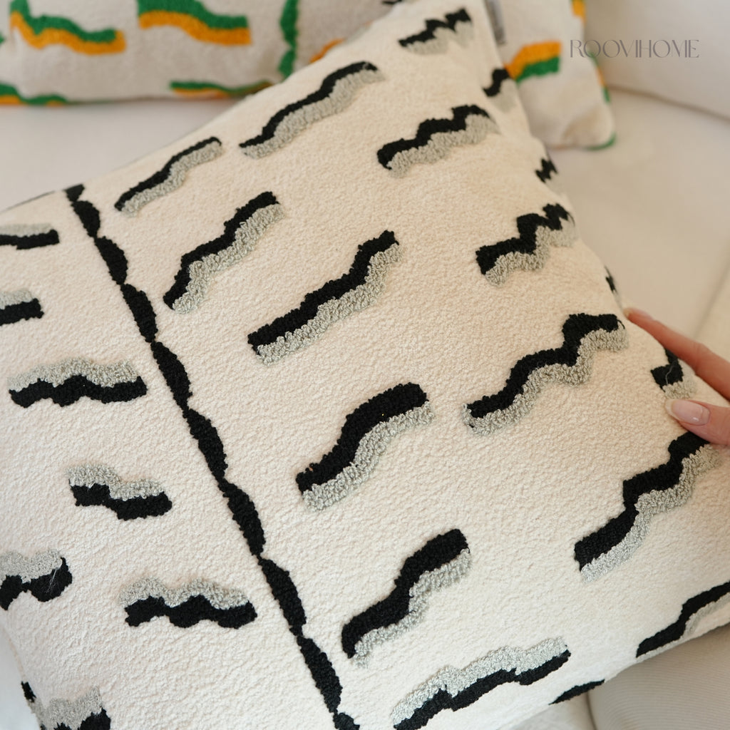 Soft Territory Playful Tiger 3D Embroidered Cushions