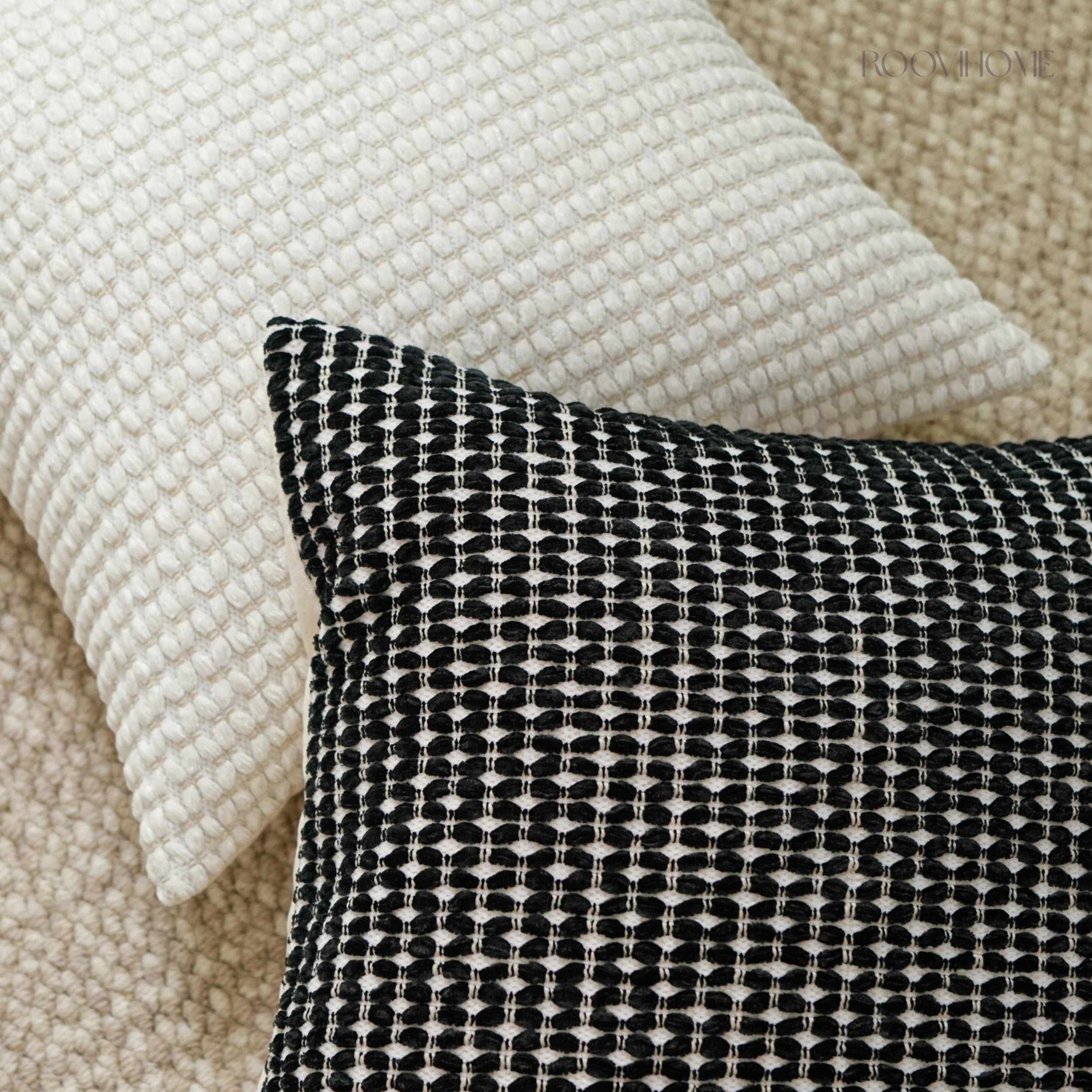 Grainy Textured Boucle Cushions