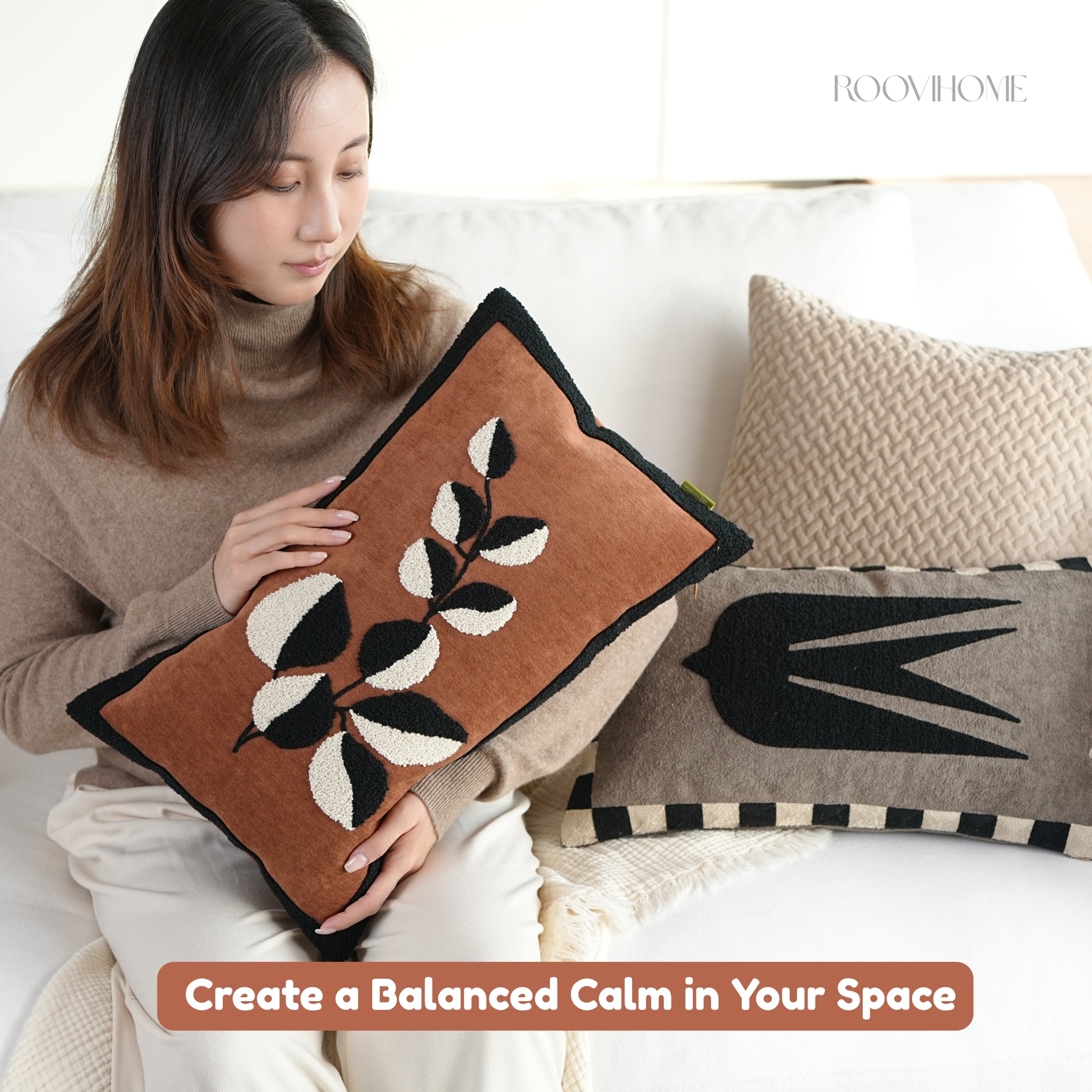Modern Tale Embroidered Cushion