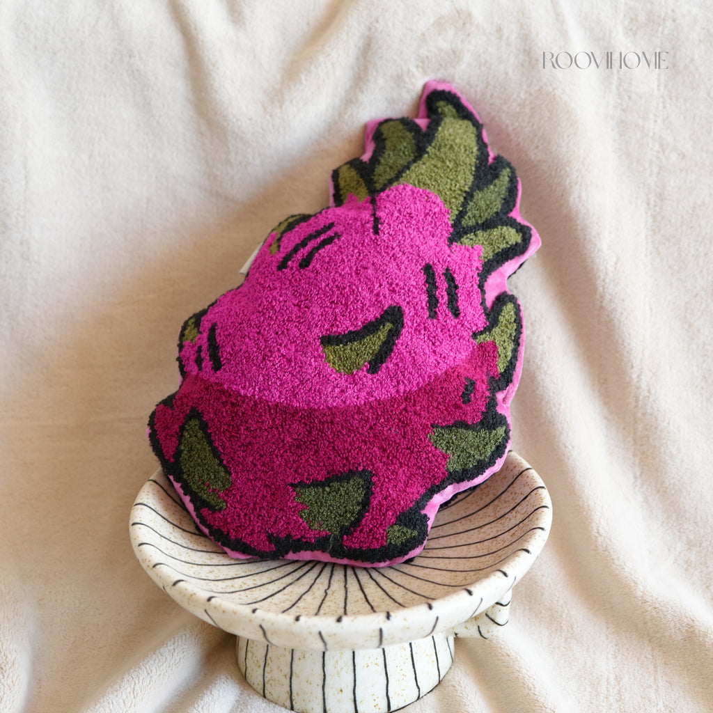 Fruit-Shaped Towel Embroidered Cushion