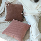 Mocha Weave Quilted Soft Chenille Decorative Cushions
