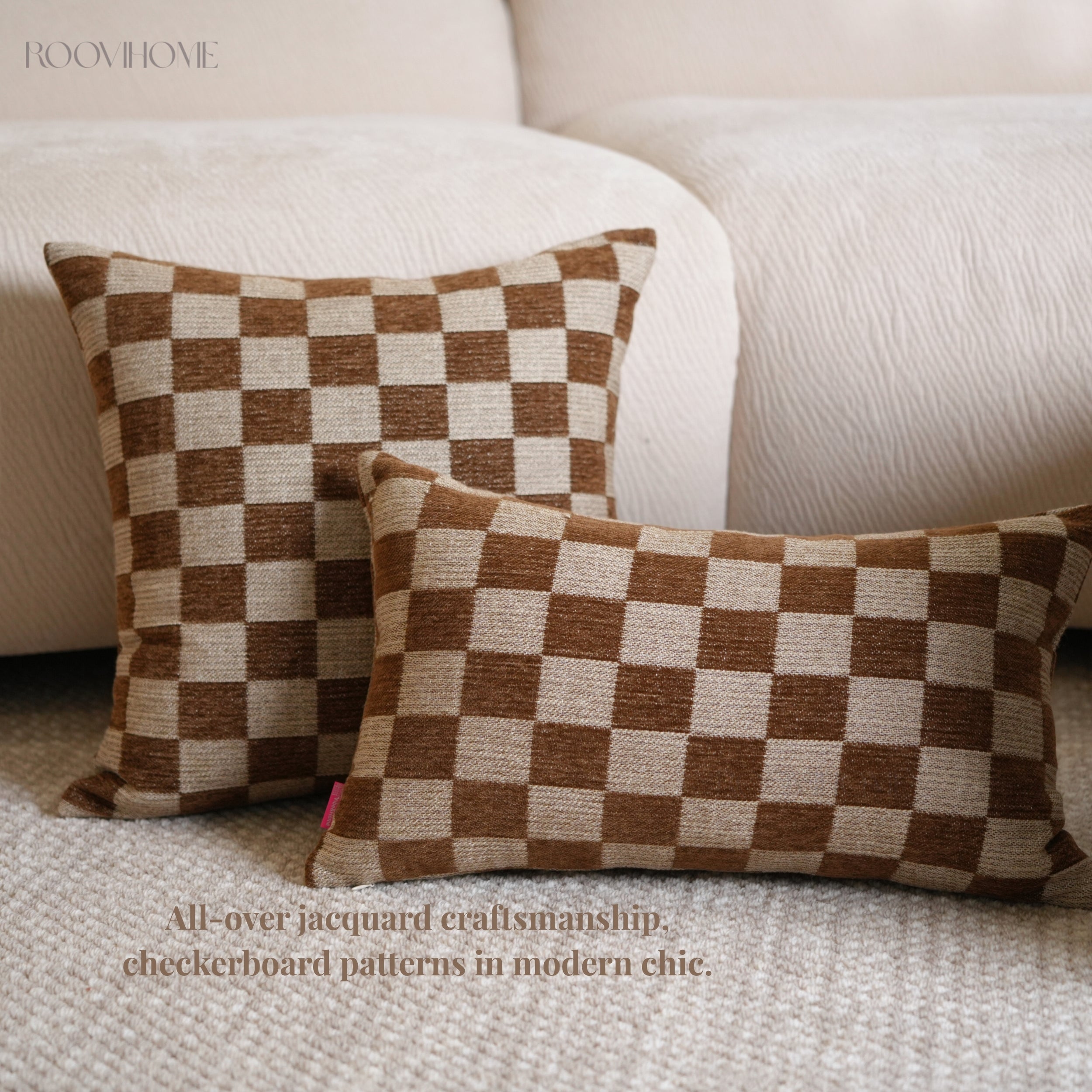Retro Checkered & Floral Cushions