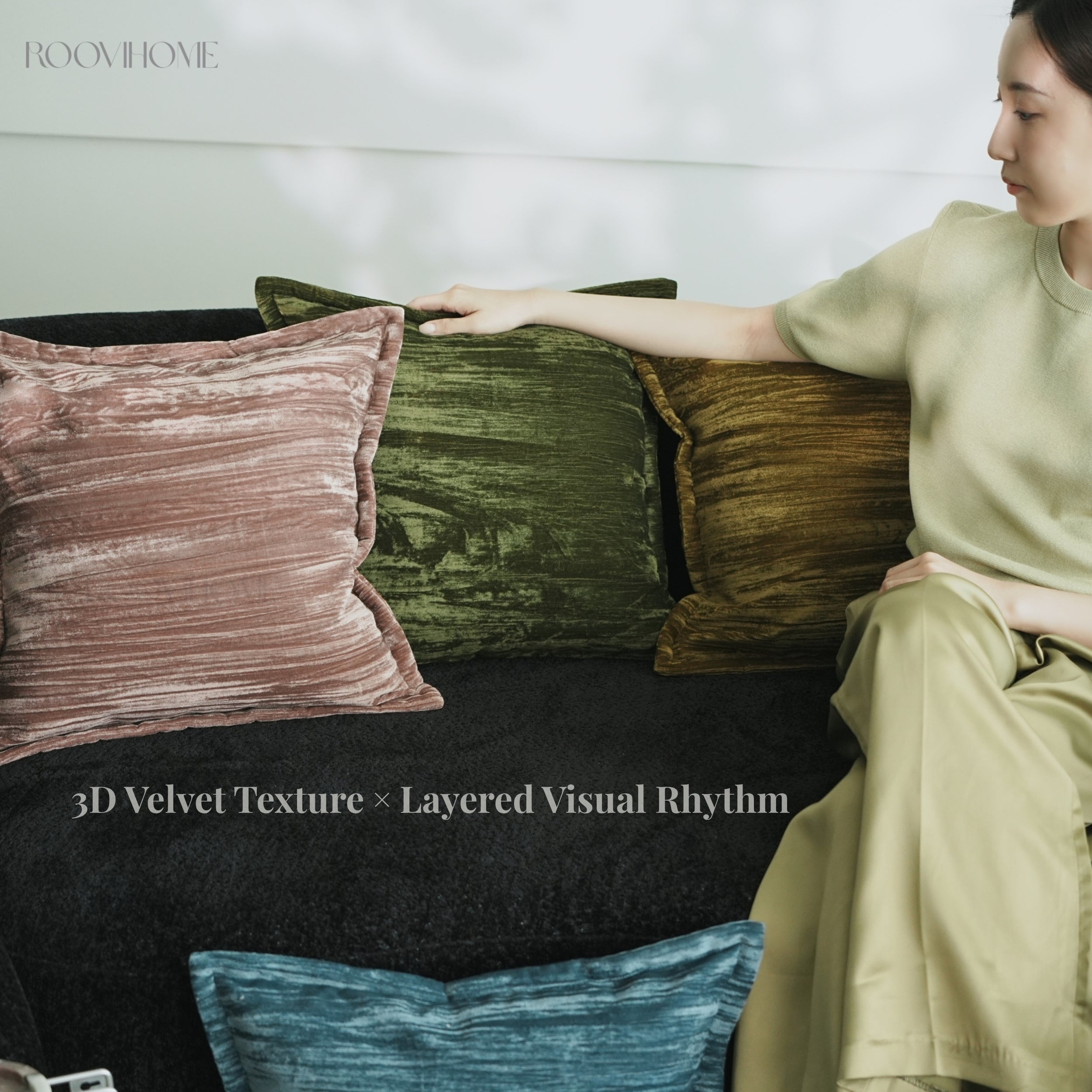 Vintage Tone Lustre Velvet Textured Cushions