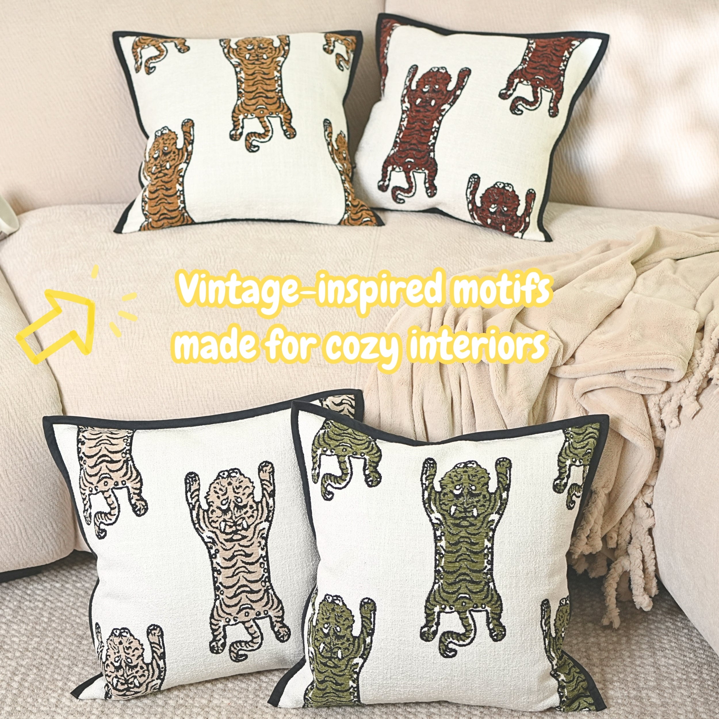 Wandering Tiger Woven Cushion