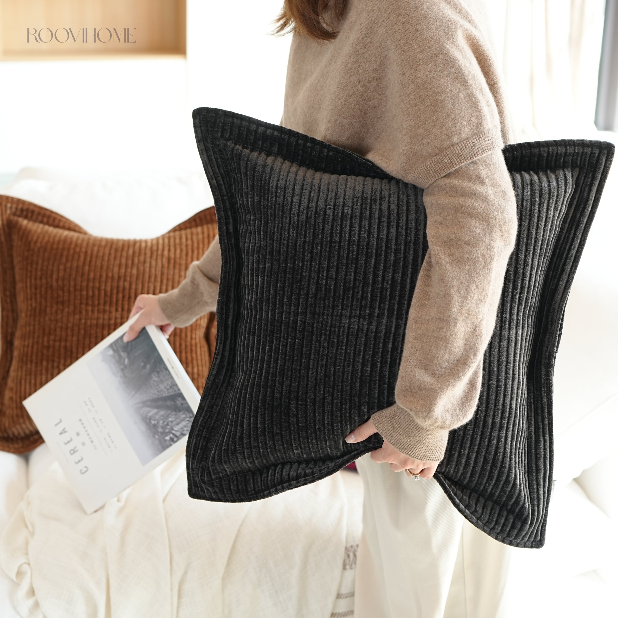 Wide Edge Cozy Corduroy Cushions