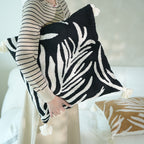 Leaf Shadows Tufted Cushions with Tassels