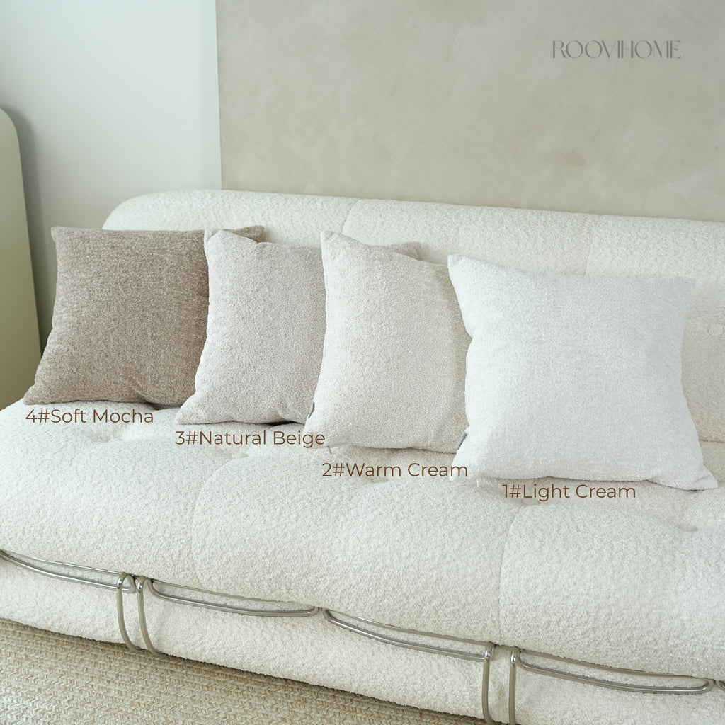 Solid Earthy Tone Teddy Bouclé Decorative Cushions