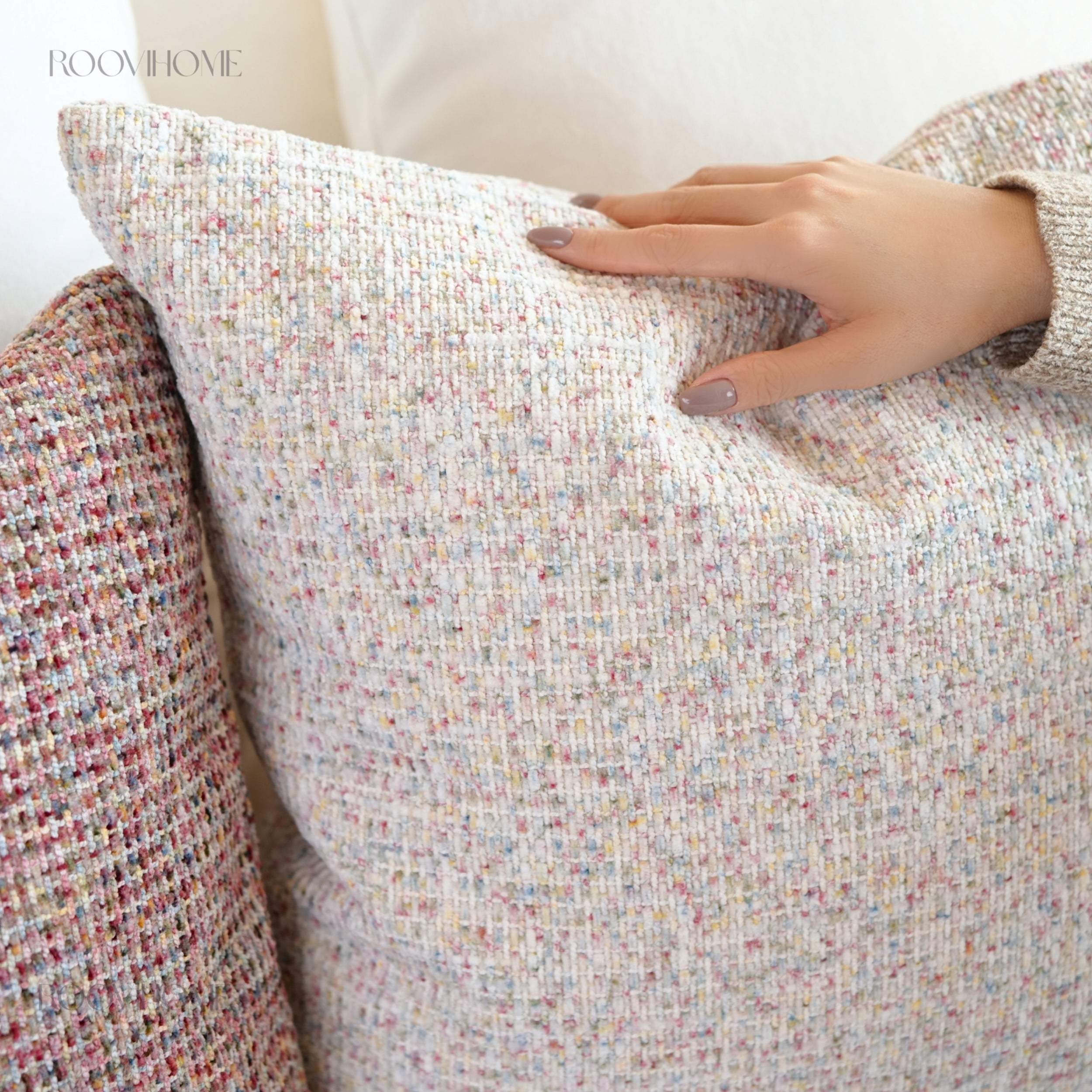 Soft Tweed Multicolor Woven Cushions
