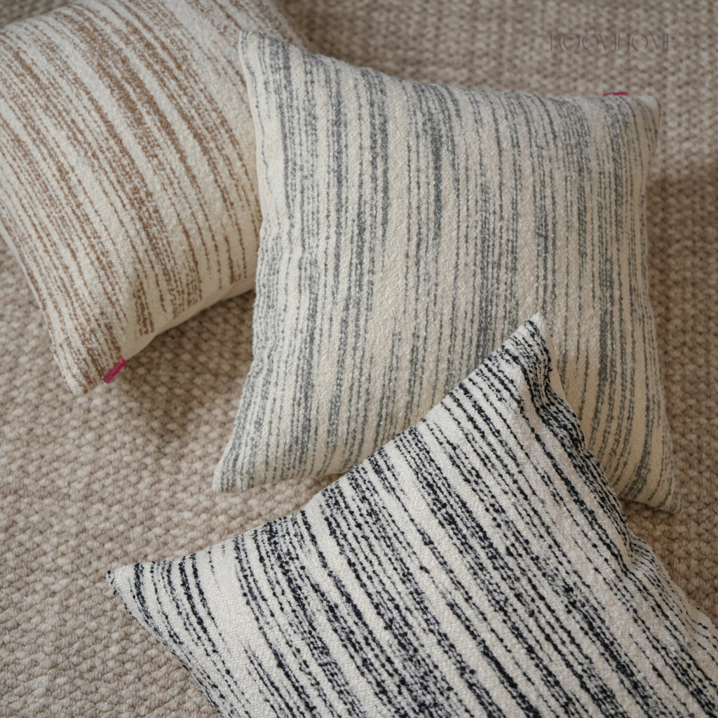 Muted Field Striped Cushion