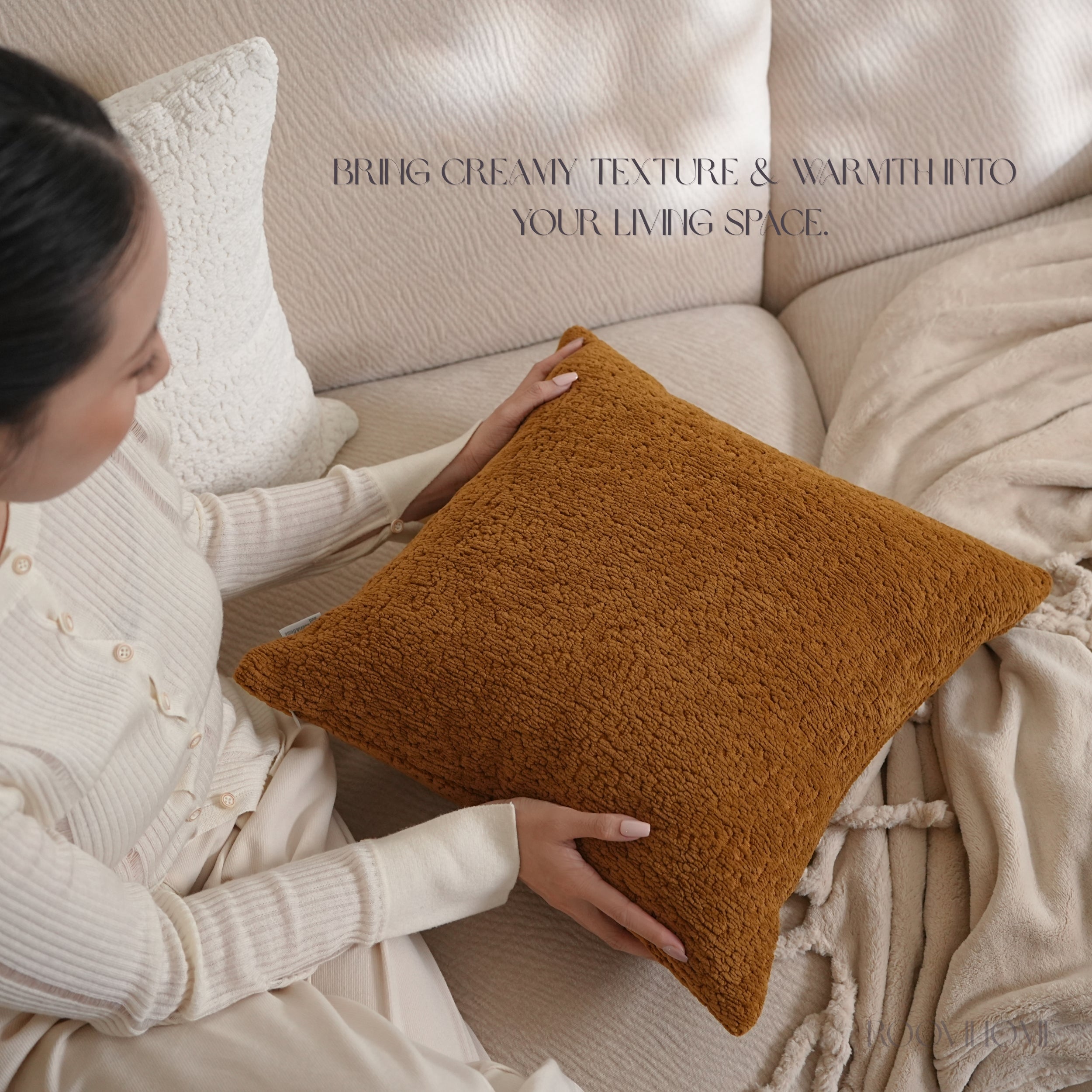 Creamy Cloud Bouclé Cushion
