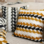 Mid-century Modern Geometric Embroidery Cushions