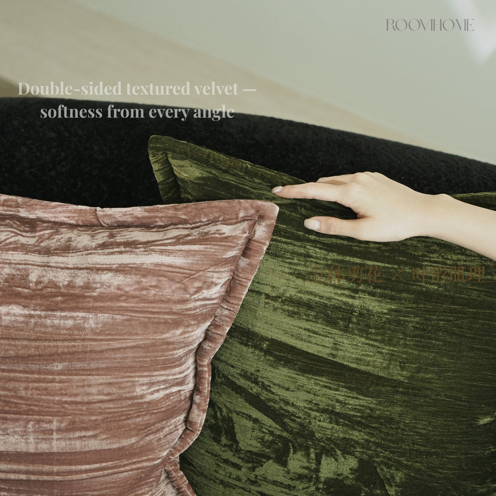 Crinkle Textured Velvet Cushions
