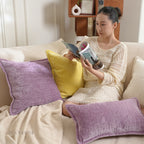 Mellow Touch Chenille Solid Textured Cushions