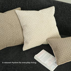 Mocha Weave Quilted Soft Chenille Decorative Cushions
