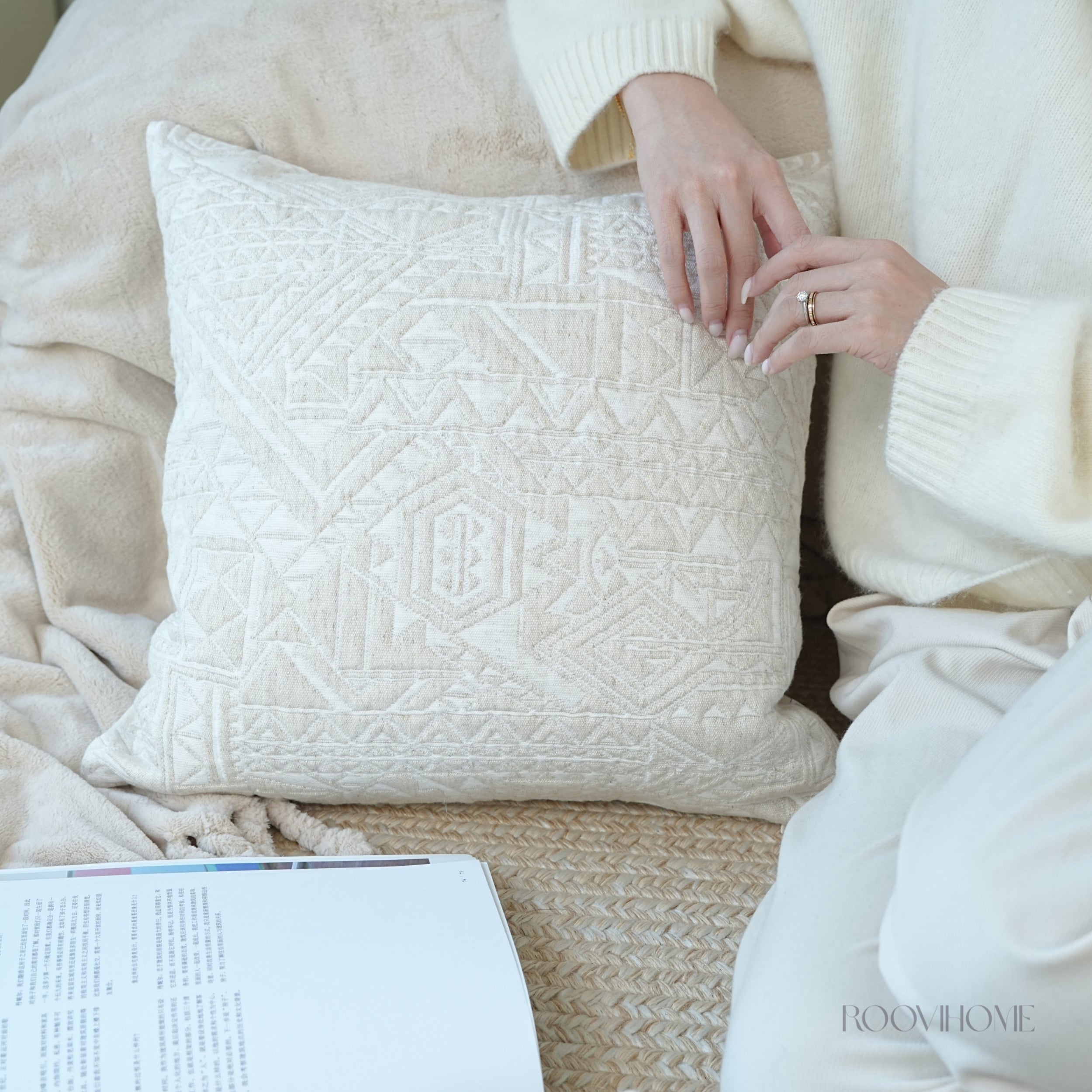 Dimensional Comfort Geometric Embossed Quilted Cushions