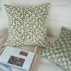 Muted Houndstooth Textured Velvet Cushions