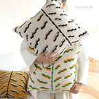 Soft Territory Playful Tiger 3D Embroidered Cushions