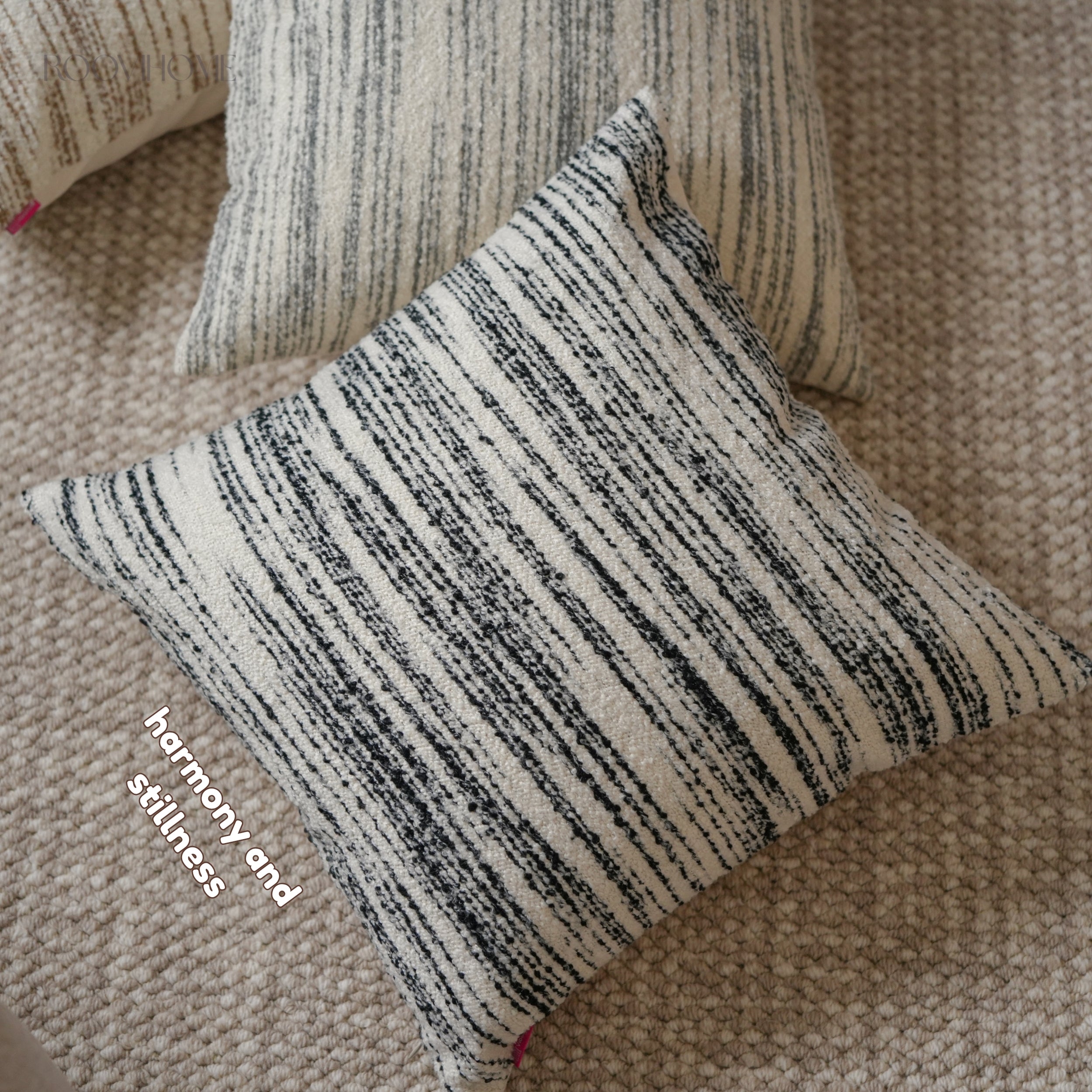 Muted Field Striped Cushion