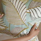 Teal Tones Art-Inspired Linen Cushions