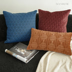 Structured Quilting Velvet Cushion Set
