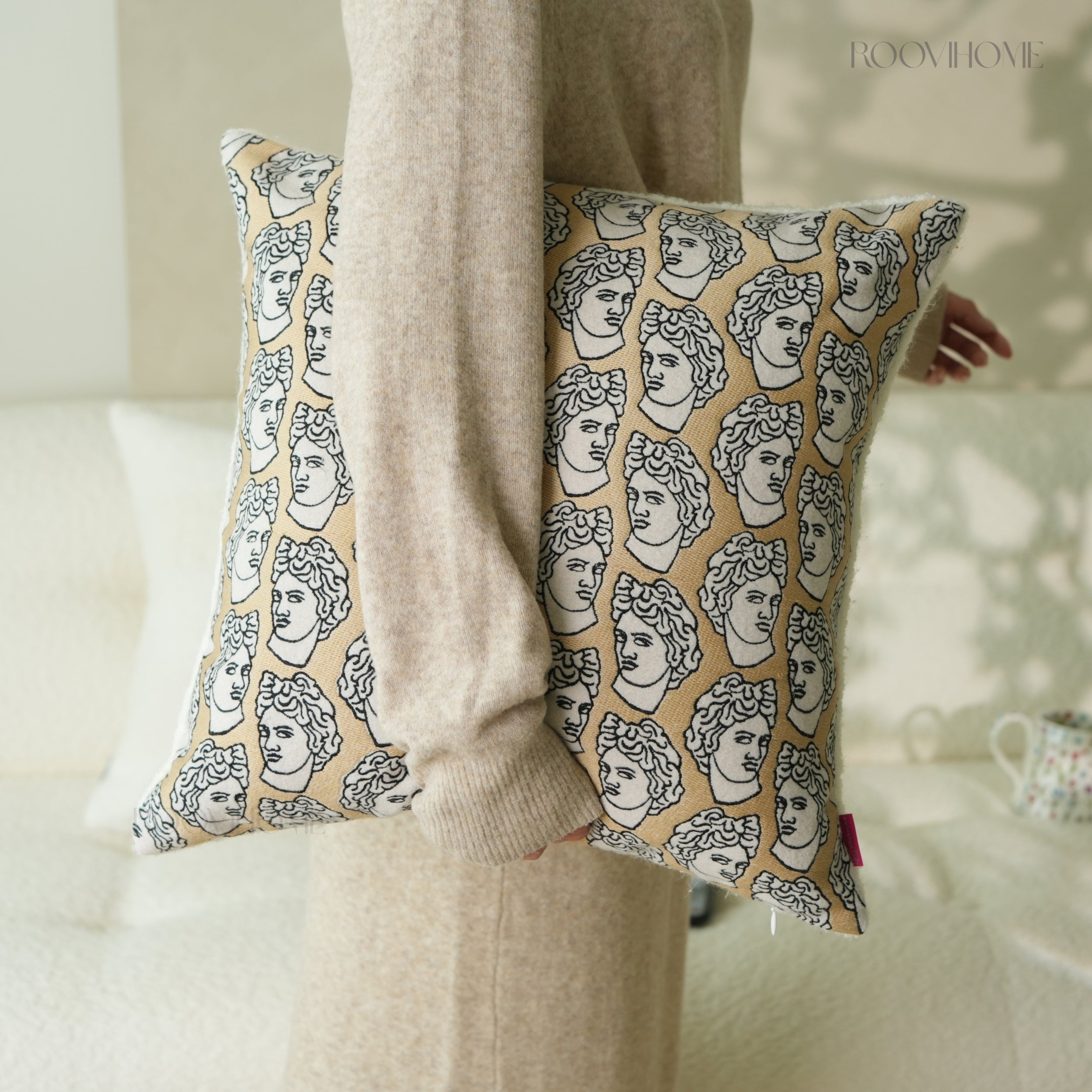 David Statue Modern artistic Decorative Cushions