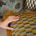 Retro Geometric & Floral Jacquard Cushions Combo