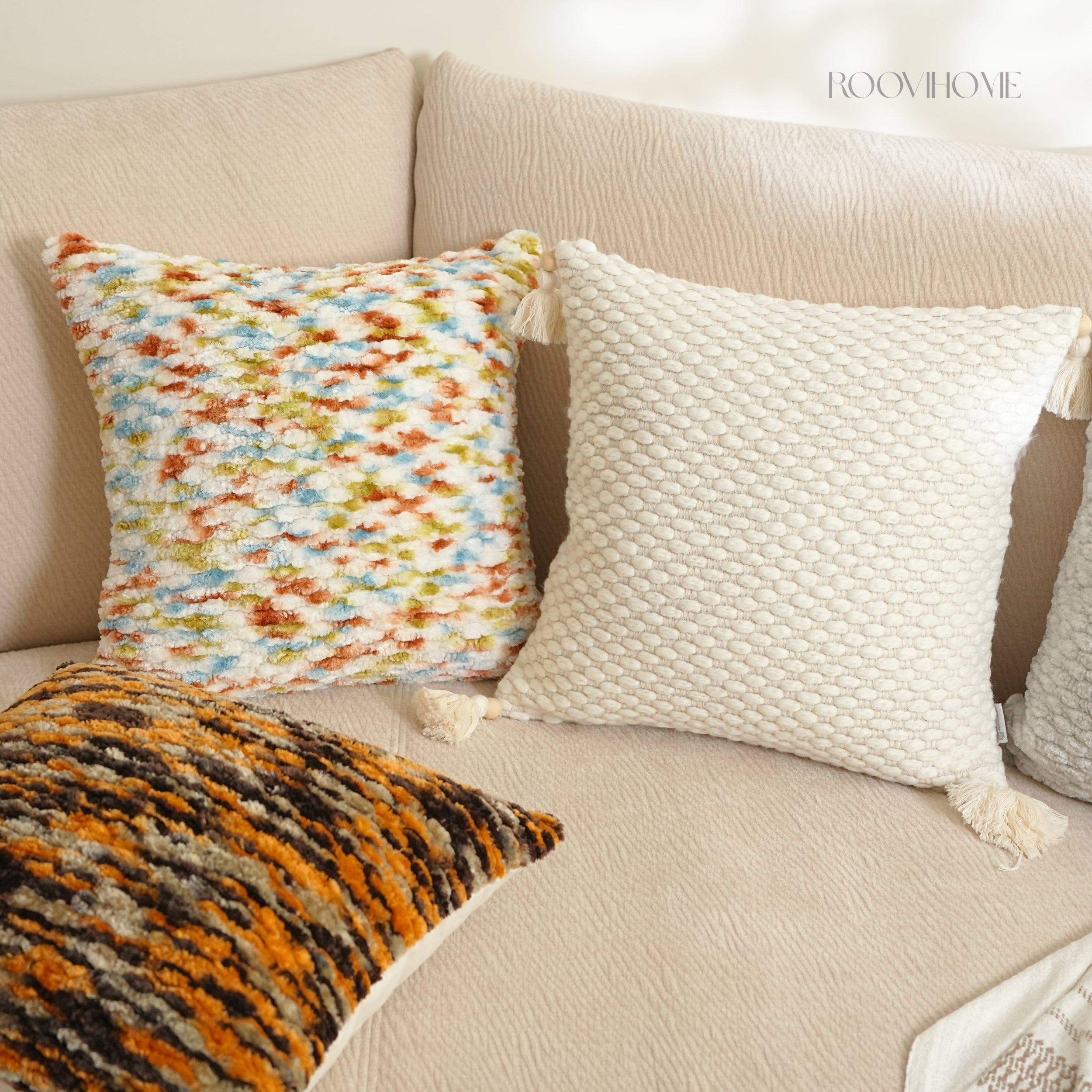 Cozy Chunky Shaggy Boucle Cushions
