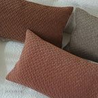 Mocha Weave Quilted Soft Chenille Decorative Cushions