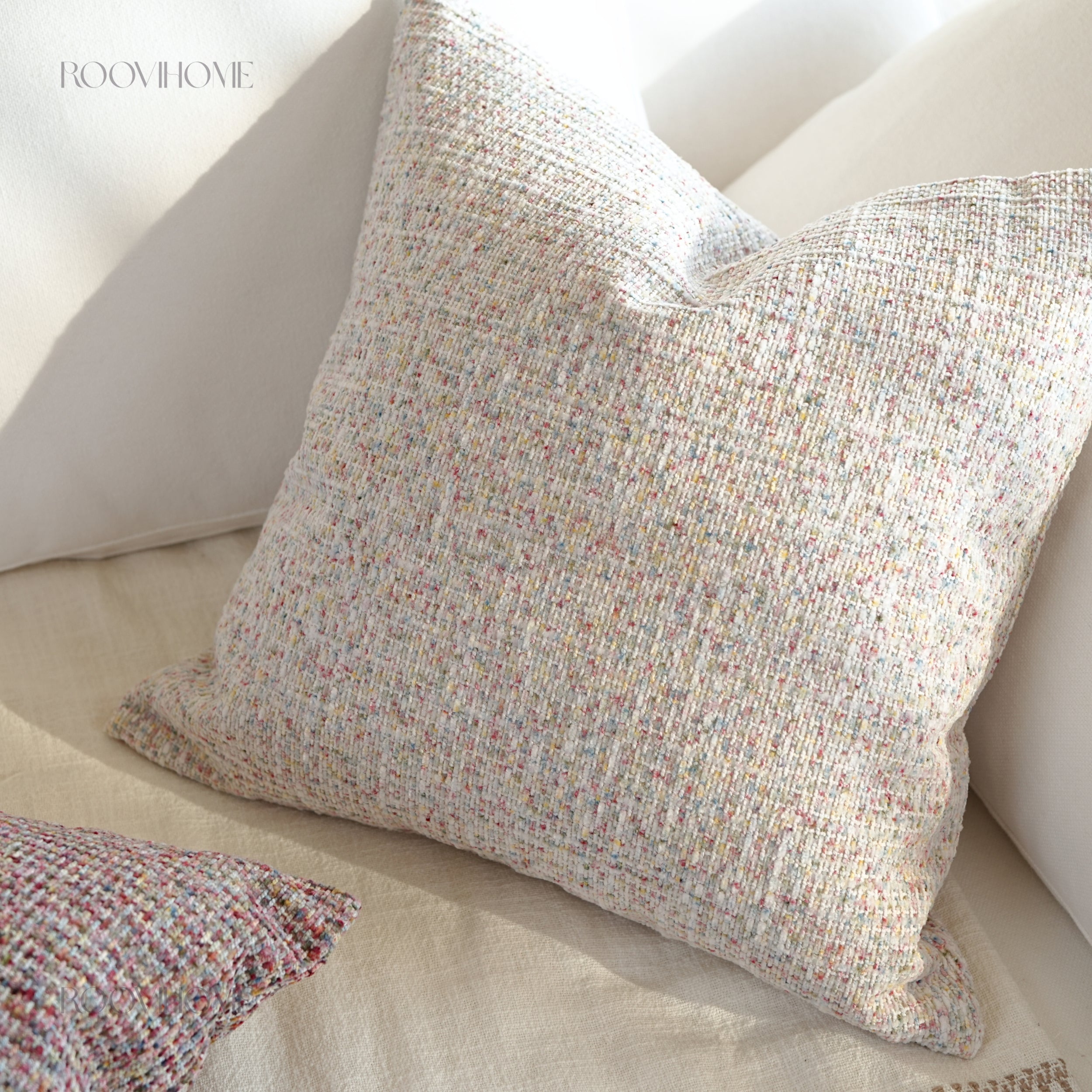 Soft Tweed Multicolor Woven Cushions