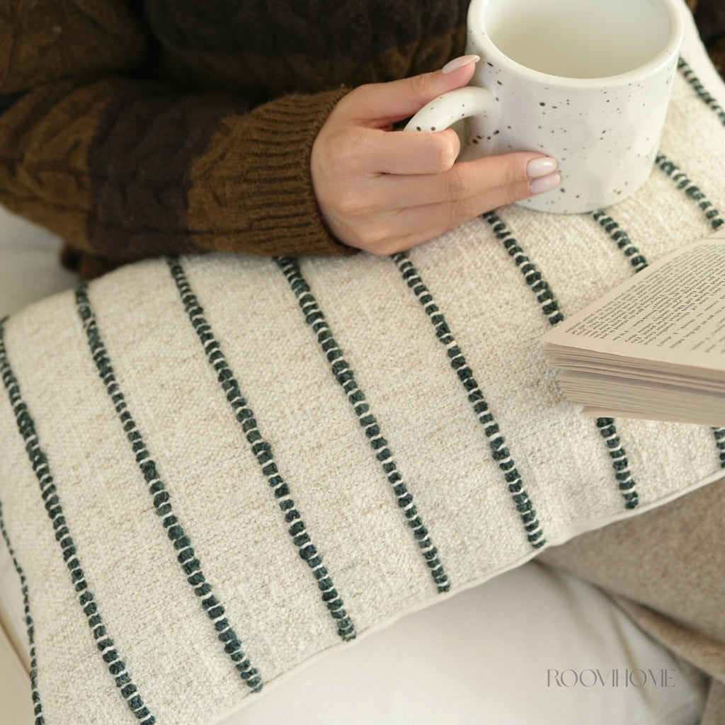 Raw Stripes Cotton-Linen Blend Cushions
