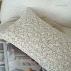 Muted Houndstooth Textured Velvet Cushions