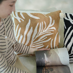 Leaf Shadows Tufted Cushions with Tassels