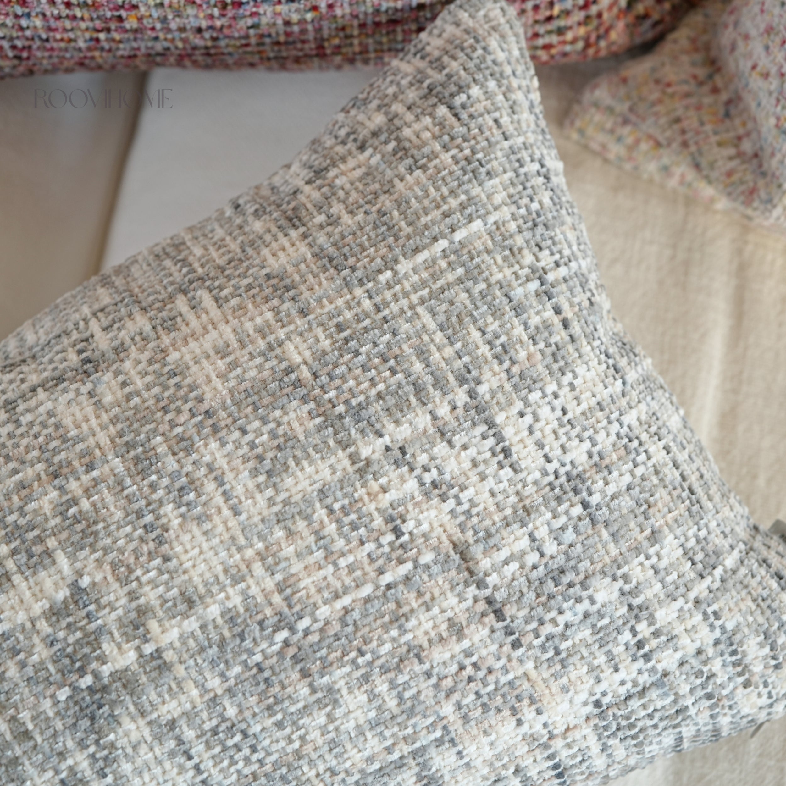 Soft Tweed Multicolor Woven Cushions