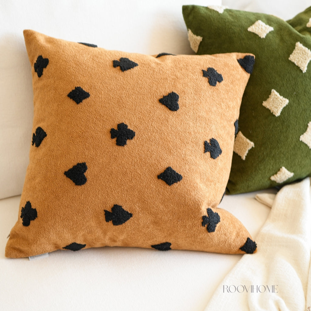 Embroidered Playful Motif Cushion