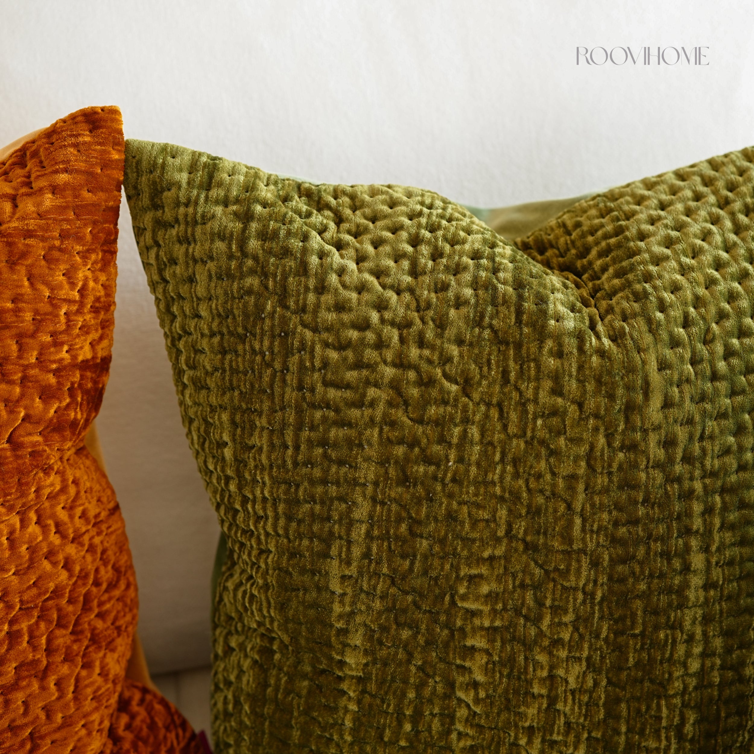 Velvet Aura Quilted Cushions