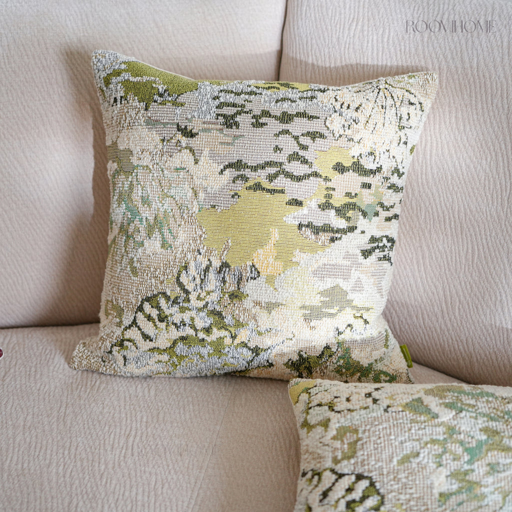 Art-Inspired Abstract Landscape Cotton-Linen Blend Cushions