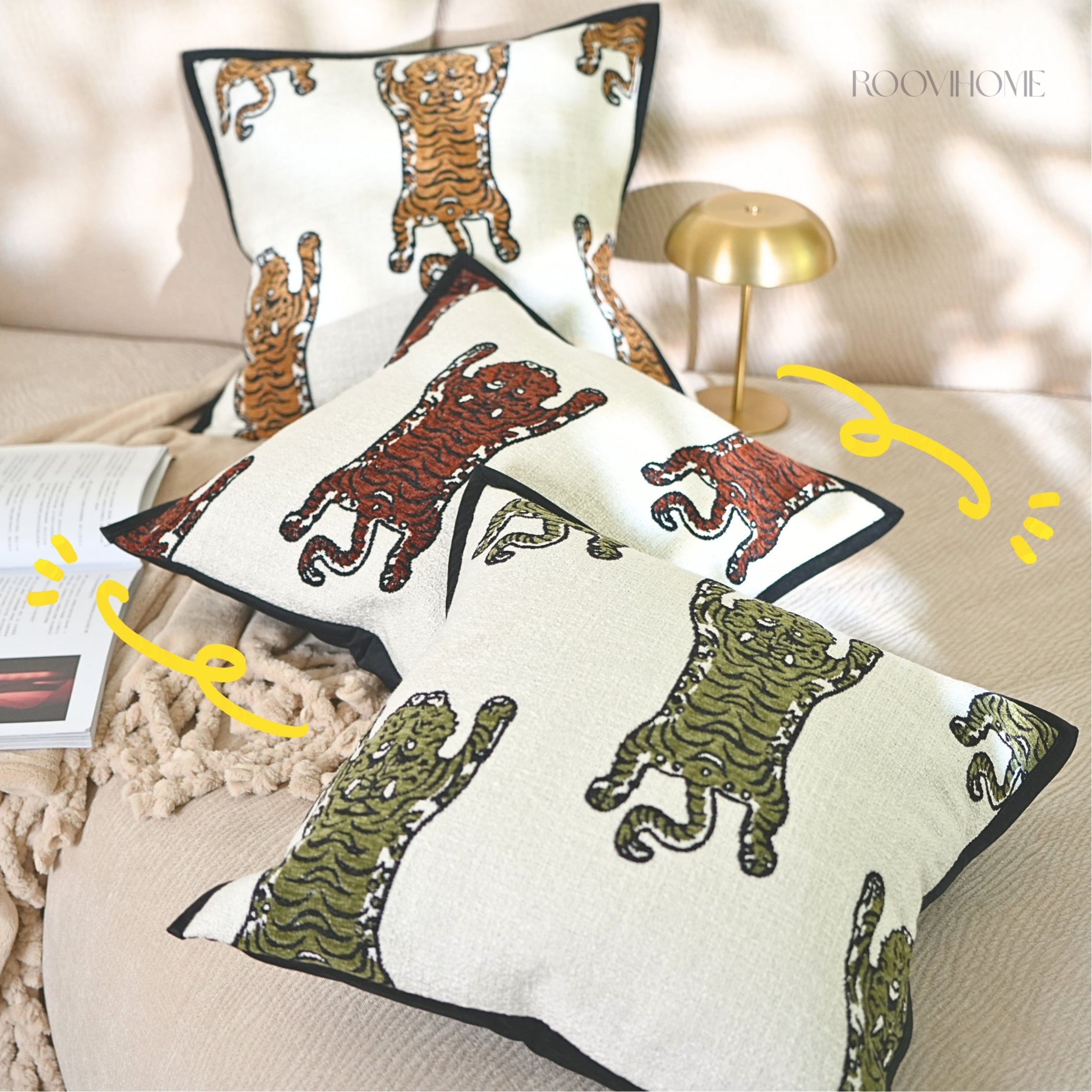 Wandering Tiger Woven Cushion