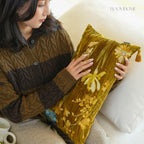 Velvet Garden Floral Cushion