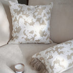 Wabi-Sabi & Japandi Style Throw Pillow / Lumbar Pillow / Cushion Cover, 3D Raised Jacquard Texture, Beige Cream Brown Tones, Rich Texture, Elegant Tassel Detail | RooviHome Wabi Weave Collection