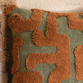 Muted Tone Geometric Tufted Cushion