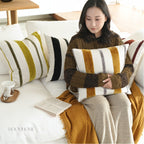 Cozy Chenille Retro Stripe Cushions