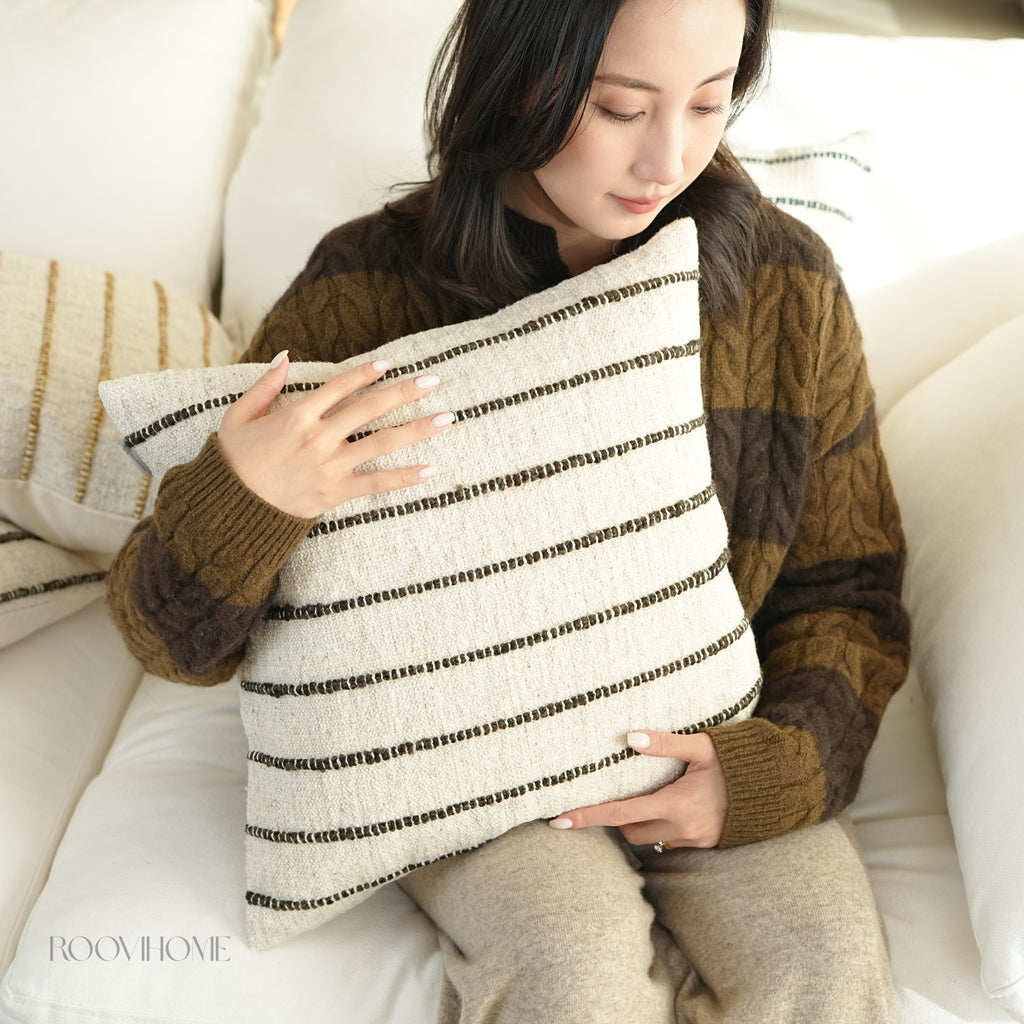 Raw Stripes Cotton-Linen Blend Cushions