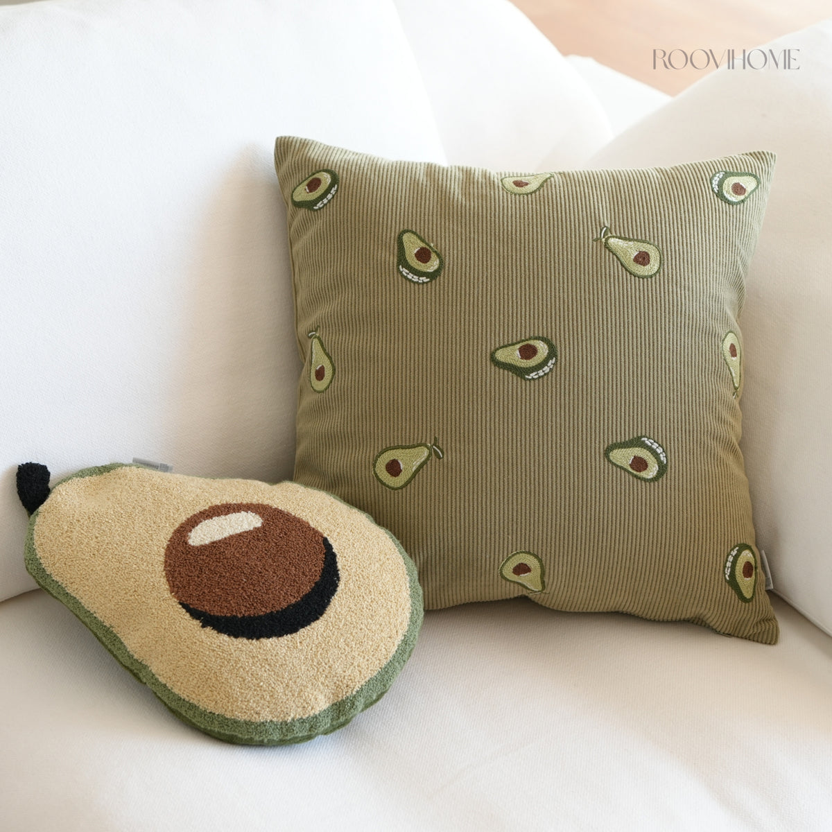 Fruit-Shaped Towel Embroidered Cushion