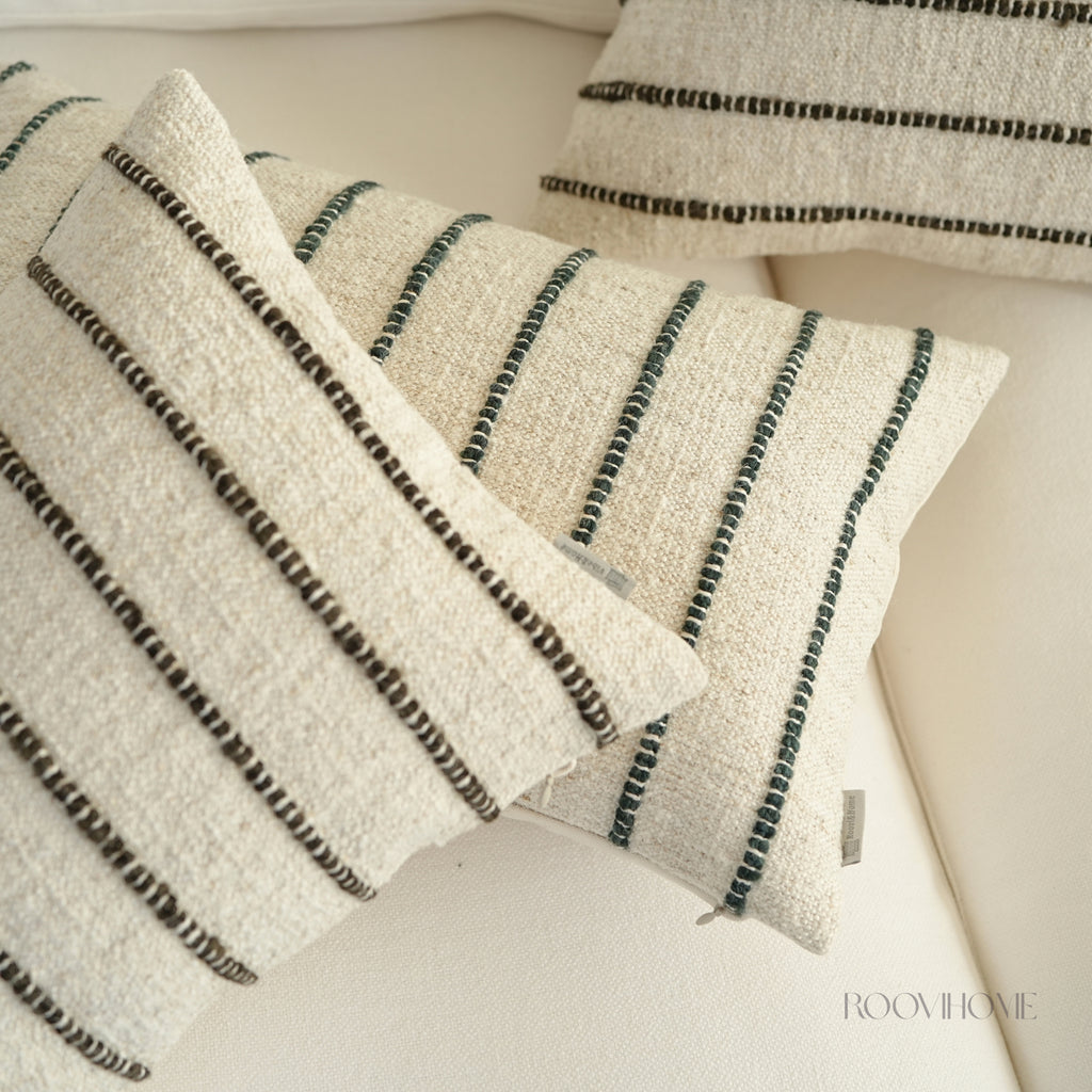Raw Stripes Cotton-Linen Blend Cushions
