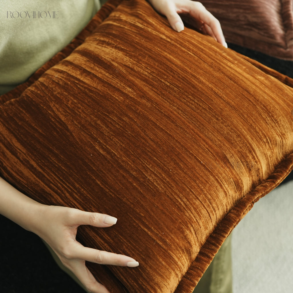 Vintage Tone Lustre Velvet Textured Cushions