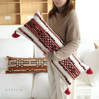 Tribe Echo Retro Embroidered Bolster Cushions