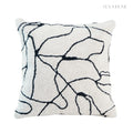 Geometric Tufted Embroidered Throw Pillow / Cushion Cover • Modern Earth Tones • Living Room Sofa Cushion • Home Decor| RooviHome Twilight Soft Shadows Series