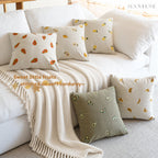Embroidered Fruit Corduroy Cushion