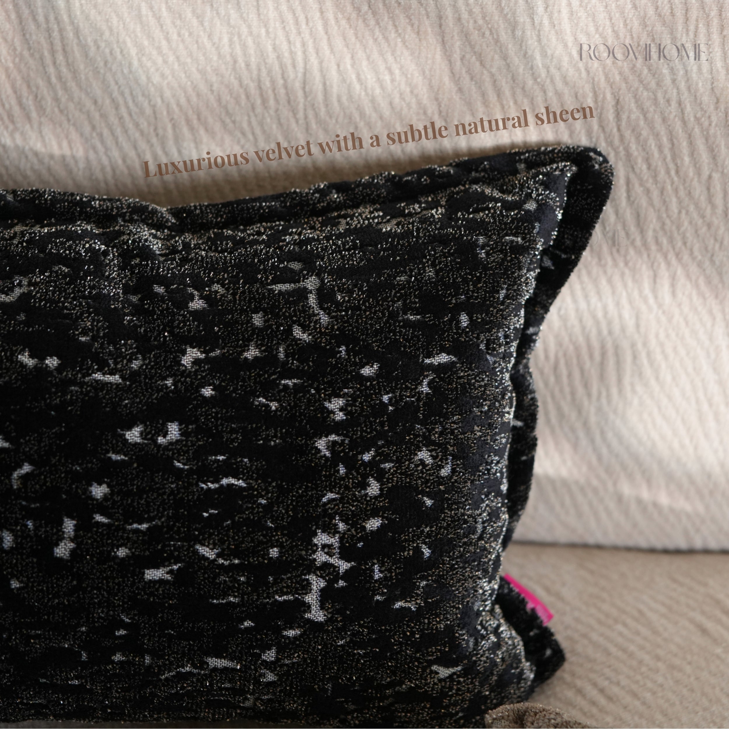 Velvet Eclipse Shimmer Textured Decorative Cushions